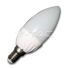 LED spuldze (svece) - LED Bulb - 4W E14 Candle White
